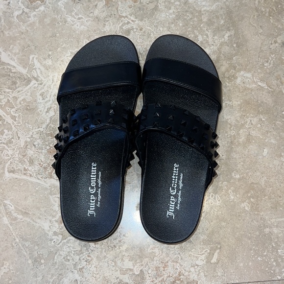 Juicy Couture Sandals Black Size 9 Black Hardware - Picture 5 of 6